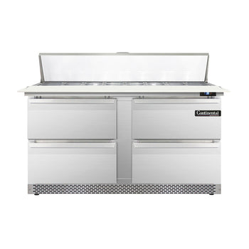 Continental Refrigerator D60N16C-FB-D 60-inch Sandwich Prep Table