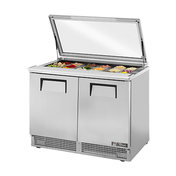 True TFP-48-18M-FGLID 48 inch Mega Top Sandwich Prep Table