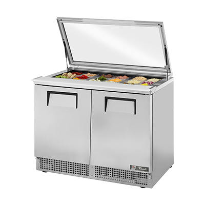 True TFP-48-18M-FGLID 48 inch Mega Top Sandwich Prep Table