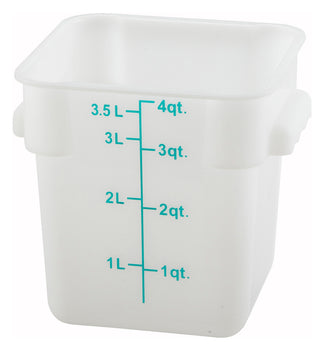 Winco PESC-4 Square Food Storage Containers