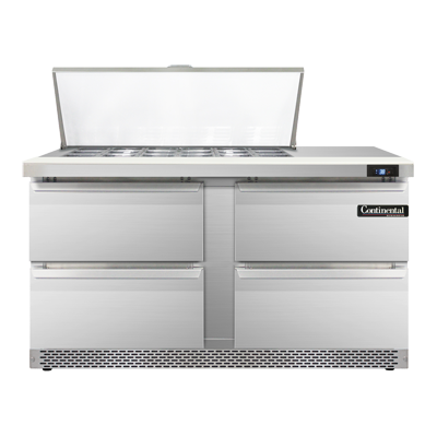 Continental Refrigerator SW60N18M-FB-D 60-inch Mega Top Sandwich Prep Table