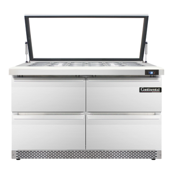 Continental Refrigerator SW48N18M-HGL-FB-D 48-inch Mega Top Sandwich Prep Table