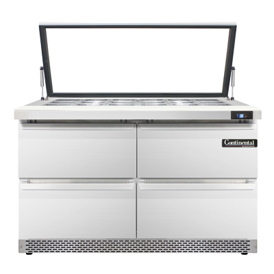 Continental Refrigerator SW48N18M-HGL-FB-D 48-inch Mega Top Sandwich Prep Table