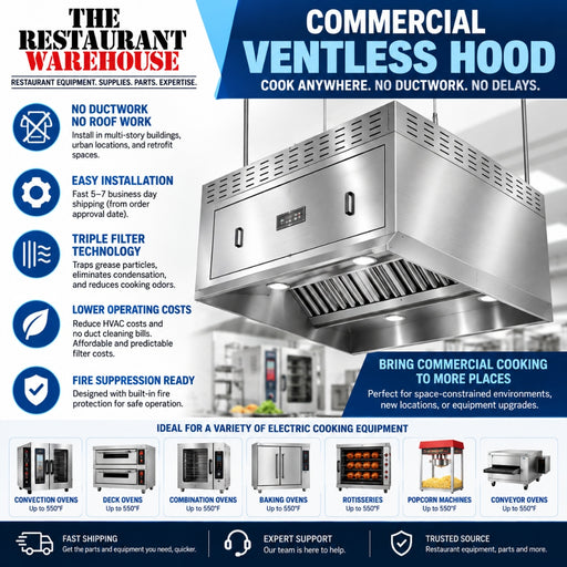 Commercial ventless hood system