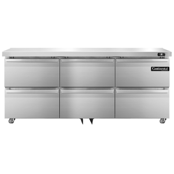 Continental Refrigerator D72N-U-D 72-inch Undercounter Refrigerator