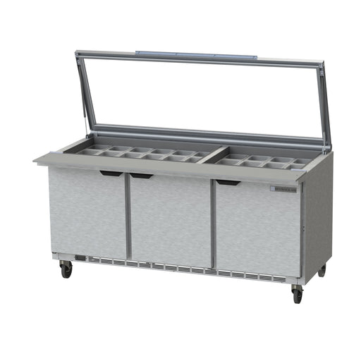 Beverage Air SPE72HC-30M-STL 72-inch Mega Top Sandwich Prep Table