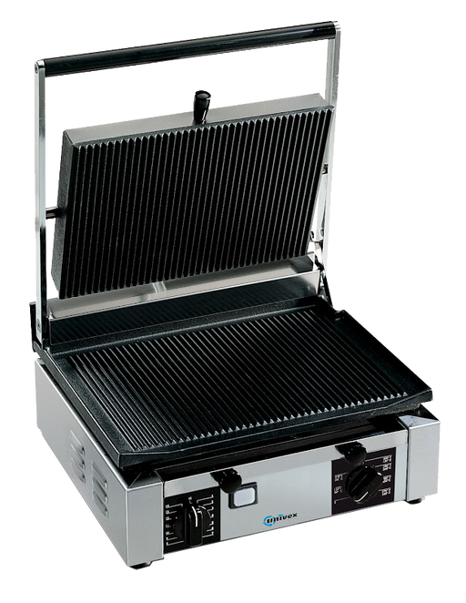 Univex PPRESS5RF 1.5 Cast Iron Ribbed Bottom Flat Top Panini Press