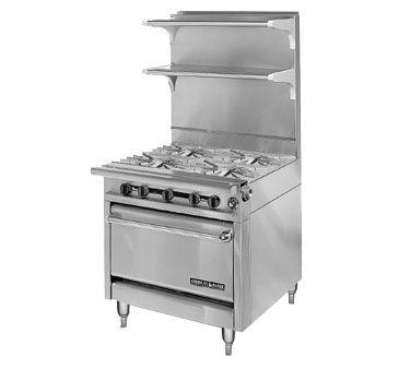 American Range HD34-4-O Range 34 inch Heavy Duty Gas