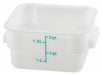 Winco PESC-2 Square Food Storage Containers