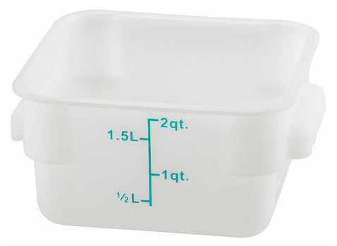 Winco PESC-2 Square Food Storage Containers