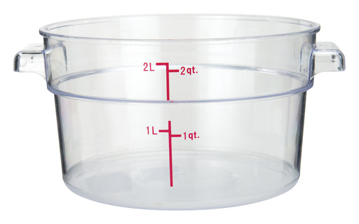 Winco PCRC-2 Round Food Storage Containers