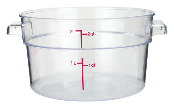 Winco PCRC-2 Round Food Storage Containers