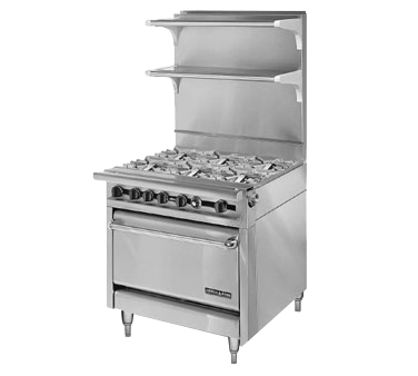 American Range HD34-6-1C Range 34 inch Heavy Duty Gas