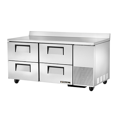 True TWT-67D-4-HC 67 inch Work Top Refrigerated Counter