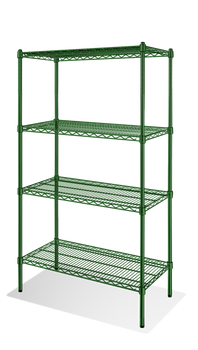 Norlake SSG814-4 8 ft x 14 ft Green-Kote Shelving Kit 4 tier