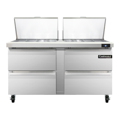 Continental Refrigerator SW60N24M-D 60-inch Mega Top Sandwich Prep Table