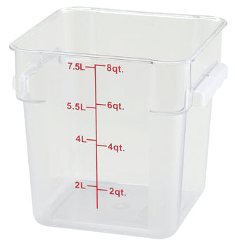 Winco PCSC-8C Square Food Storage Containers