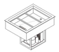 Wells HRCP-7543 Hot / Cold Food Well Unit Drop-In Electric