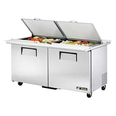 True TSSU-60-24M-B-DS-ST-HC 60 inch Mega Top Sandwich Prep Table