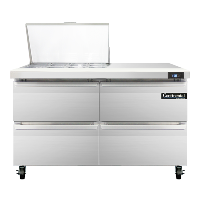 Continental Refrigerator SW48N12M-D 48-inch Mega Top Sandwich Prep Table