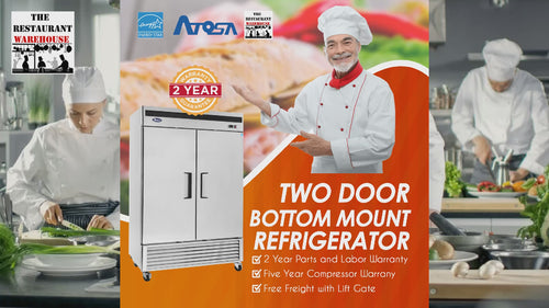 Atosa USA MBF8507 54-Inch Two Door Upright Refrigerator - Energy Star Rated video