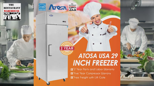 Atosa USA MBF8001 29-Inch One Door Upright Freezer - Energy Star Rated video