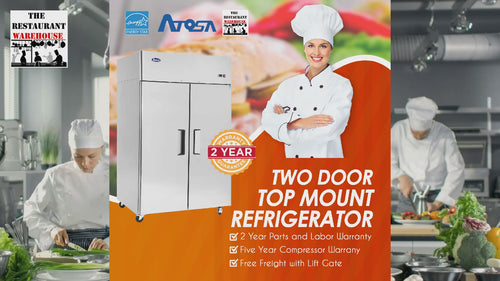 Atosa USA MBF8005 52-Inch Two Door Upright Refrigerator - Energy Star Rated video