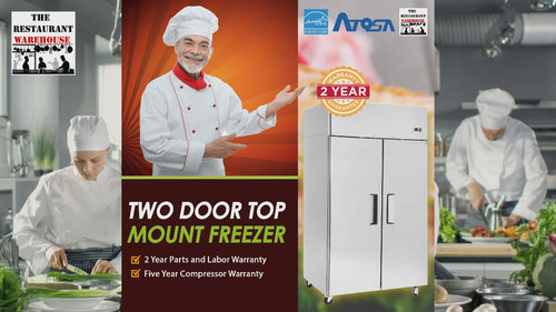 Atosa USA MBF8002 52-Inch Two Door Upright Freezer - Energy Star Rated video