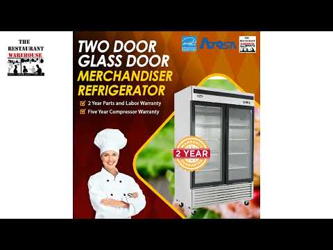 Atosa USA MCF8707GR 55-Inch Glass Two Door Merchandiser Upright Refrigerator