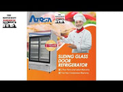 Atosa USA MCF8709GR Sliding Glass Merchandiser 55-Inch Two Door Refrigerator