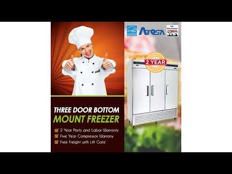 Atosa USA MBF8504GR 82-Inch Three Door Commercial Freezer - Energy Star Rated