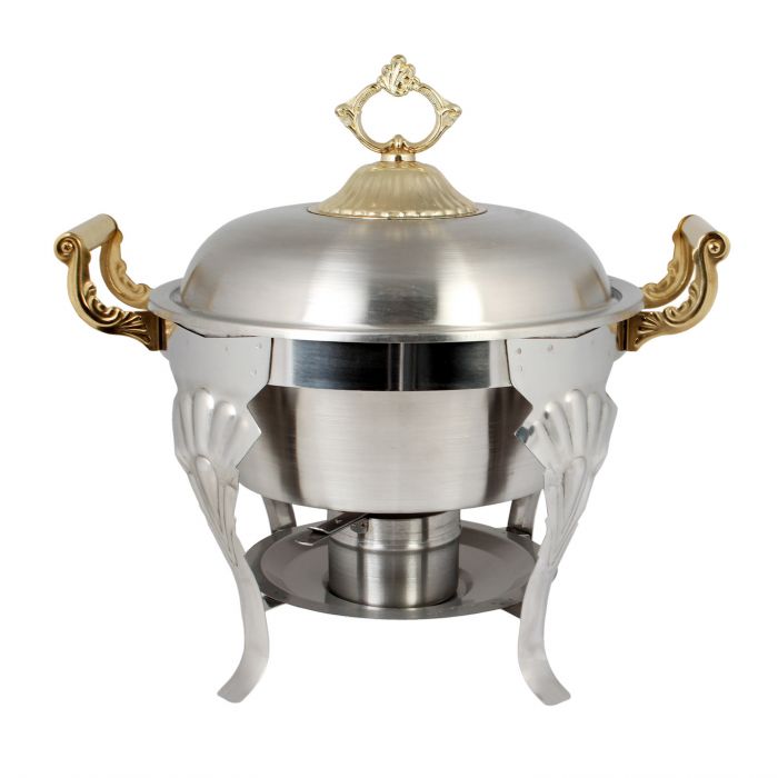 Thunder Group SLRCF8633 5 Qt Half Size Round/Brass Handle