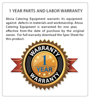 Atosa USA ATFS-40 Heavy Duty 40 LB Stainless Steel Deep Fryer - Propane