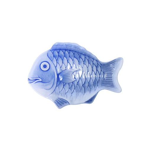 Thunder Group 1000CFB 10" Fish Shape Melamine Platter, Blue Color - Dozen