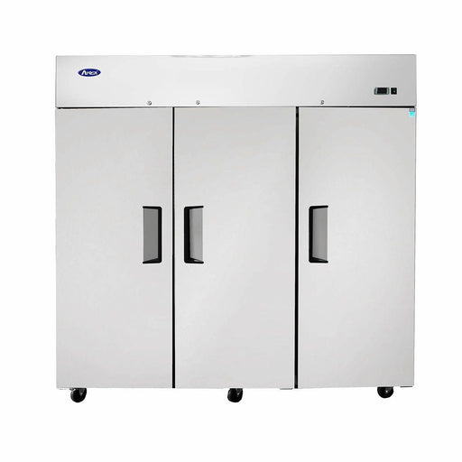 Atosa USA MBF8006 Series Stainless Steel 78-Inch Three Door Upright Refrigerator - Energy Star Rated