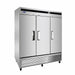 Atosa USA MBF8504 Series Stainless Steel 82-Inch Three Door Upright Freezer - Energy Star Rated