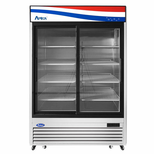 Atosa USA MCF8709 Sliding Glass Merchandiser 55-Inch Two Door Refrigerator