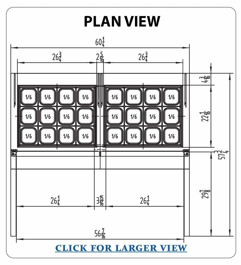 Atosa MSF8307 60-Inch Mega Top Sandwich Prep Table