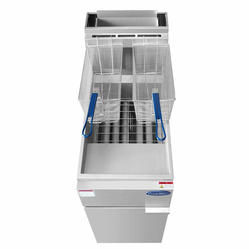 Atosa USA ATFS-40 Heavy Duty 40 LB Stainless Steel Deep Fryer - Propane