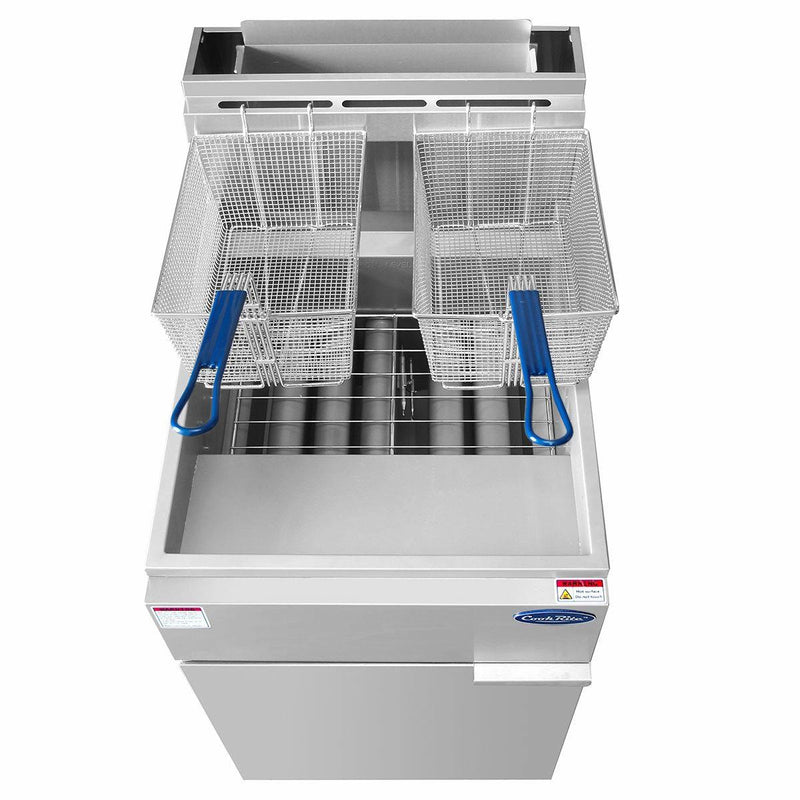 Atosa USA ATFS-75 Heavy Duty 75 LB Stainless Steel Deep Fryer - Natural Gas