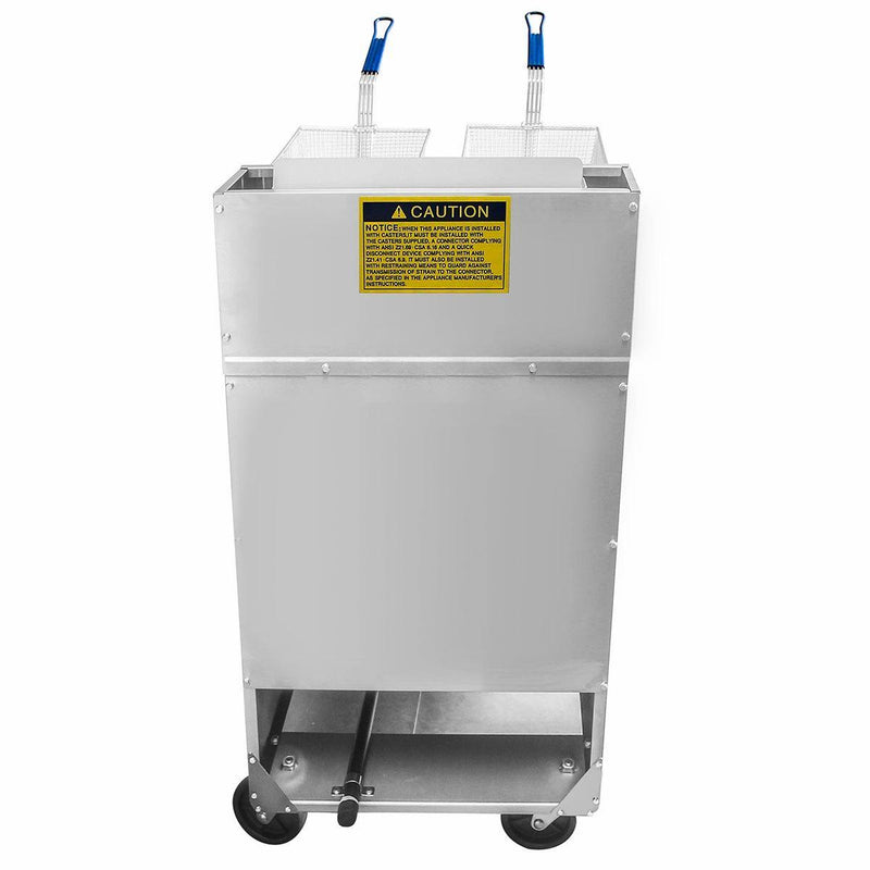 Atosa USA ATFS-75 Heavy Duty 75 LB Stainless Steel Deep Fryer - Natural Gas