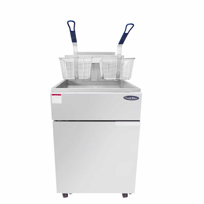 Atosa USA ATFS-75 Heavy Duty 75 LB Stainless Steel Deep Fryer - Natural Gas