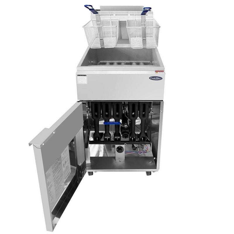 Atosa USA ATFS-75 Heavy Duty 75 LB Stainless Steel Deep Fryer - Propane