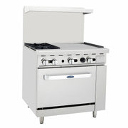 Atosa USA AGR-2B24GR Two Burner 24-Inch Griddle Natural Gas Range