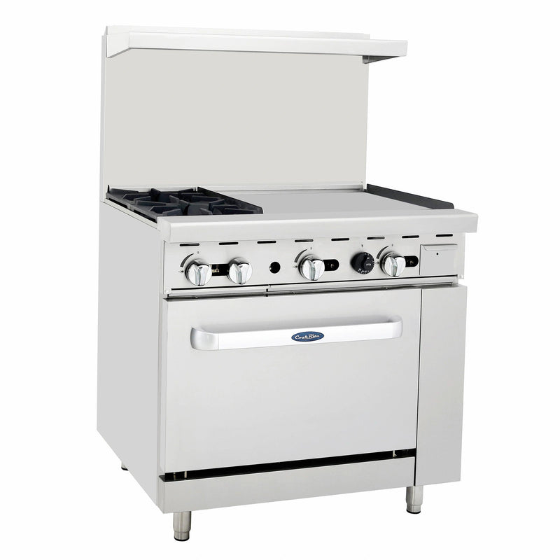 Atosa USA AGR-2B24GR Two Burner 24-Inch Griddle Natural Gas Range