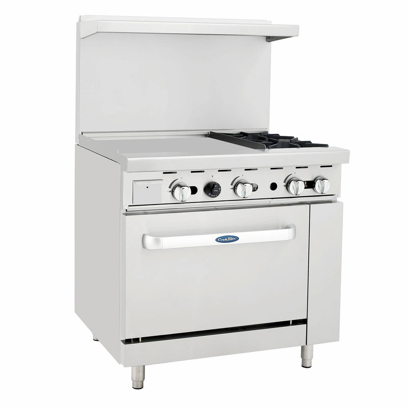Atosa USA AGR-2B24GL 24-Inch Griddle Two Burner Propane Gas Range