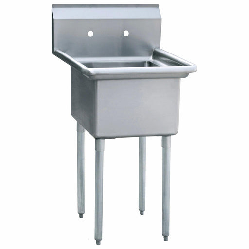Atosa USA MRSA-1-N 24-Inch Prep Sink 18 Gauge Stainless Steel Hand Sink - 1 Compartment