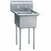Atosa USA MRSA-1-N 24-Inch Prep Sink 18 Gauge Stainless Steel Hand Sink - 1 Compartment