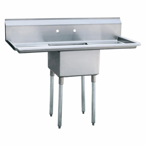 Atosa USA MRSA-1-D Prep Sink 18 Gauge Stainless Steel 1 Compartment Sink with Drainboards