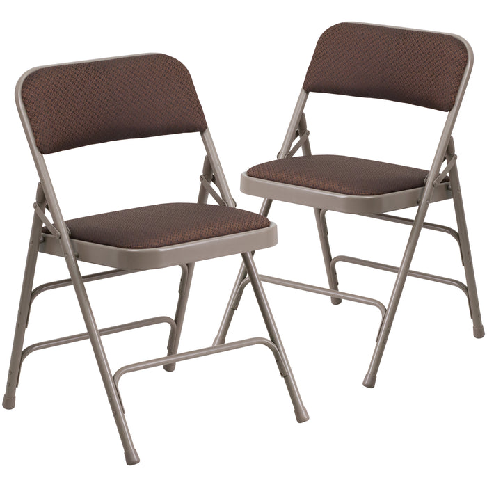 Brown Fabric Metal Chair